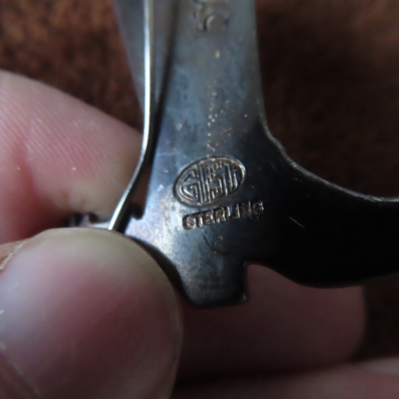 rare vintage gist sterling cowboy boot w/ spurs brooch pin - Picture 5 of 6